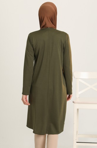 Düz Basic Tunik 1200-11 Haki Yeşil