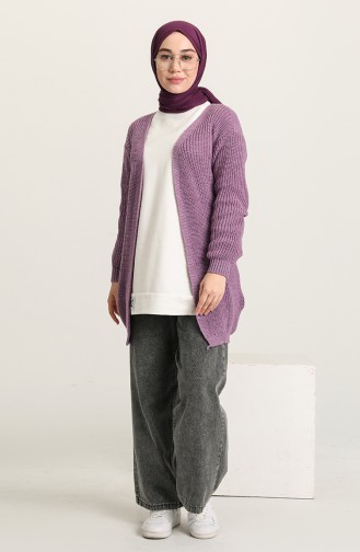 Lila Strickjacke 055523-05