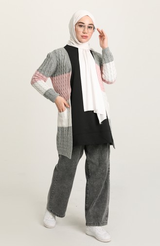 Grau Strickjacke 055524A-07