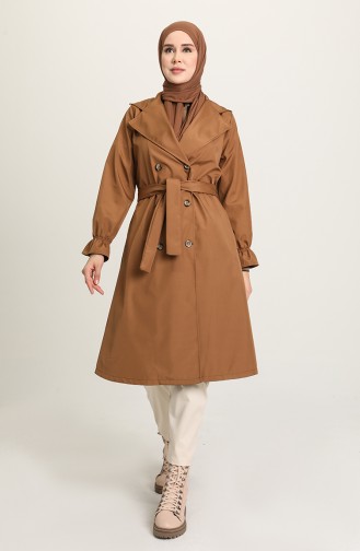 Brown Trench Coats Models 10067-01