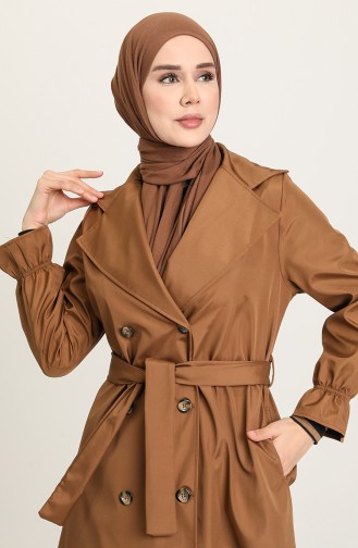 Brown Trench Coats Models 10067-01