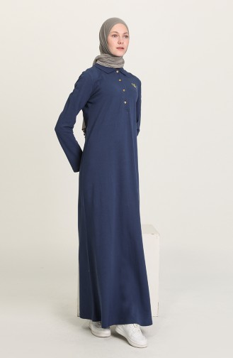 Indigo Hijab Dress 3306-04