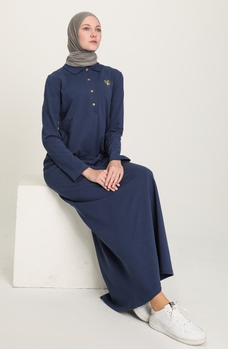 Indigo Hijab Dress 3306-04