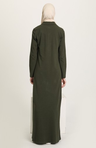 Khaki Hijab Dress 3306-05