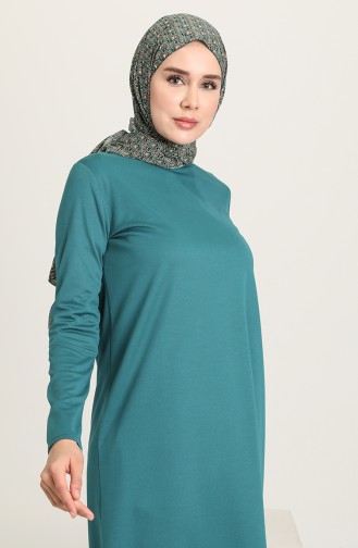 Düz Basic Tunik 1200-06 Zümrüt Yeşili