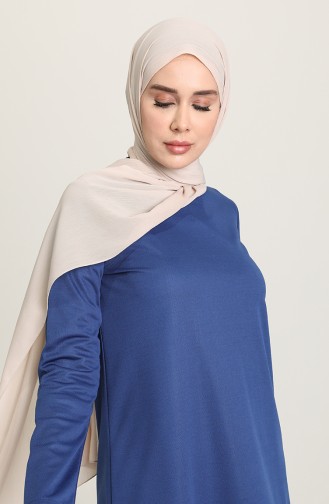 Düz Basic Tunik 1200-07 İndigo