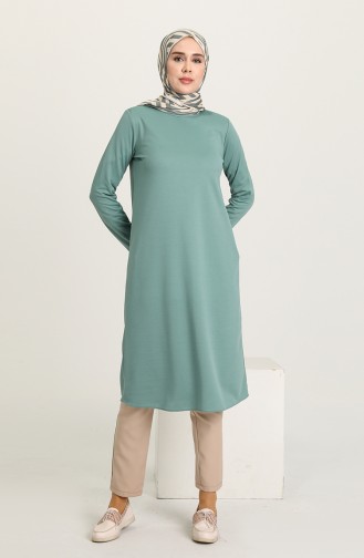 Düz Basic Tunik 1200-09 Çağla Yeşili