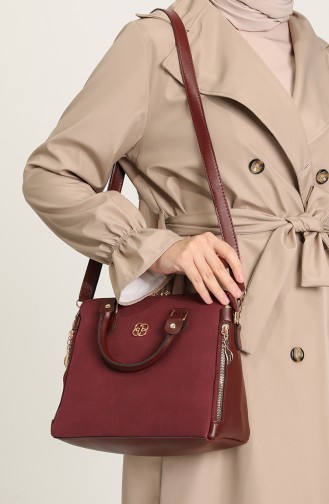 Weinrot Schultertasche 3451-17