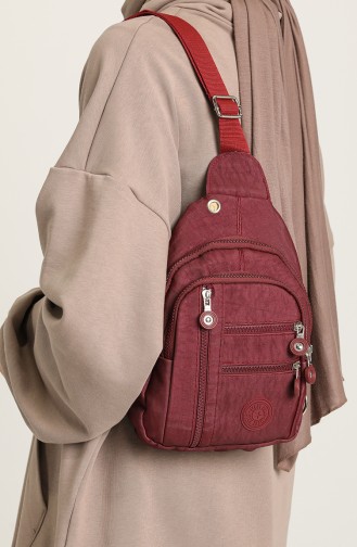 Claret Red Shoulder Bags 3615-17