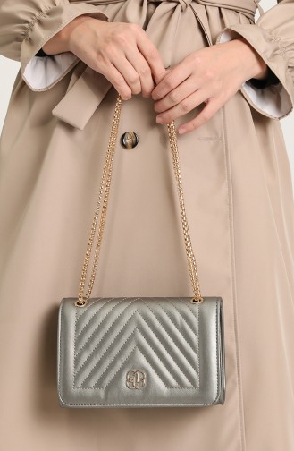 Grau Schultertasche 3622-24