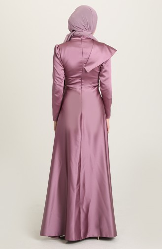 Violet Hijab Evening Dress 4910-07