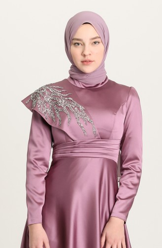 Lilac İslamitische Avondjurk 4910-07