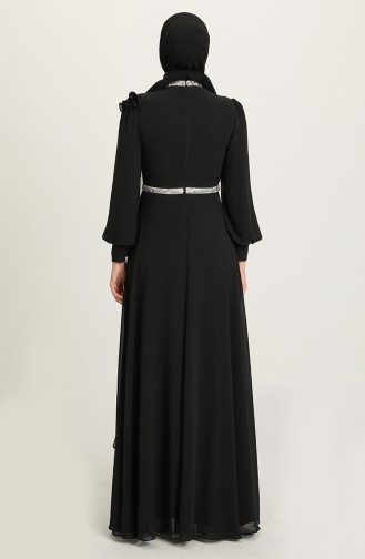 Schwarz Hijab-Abendkleider 4917-04