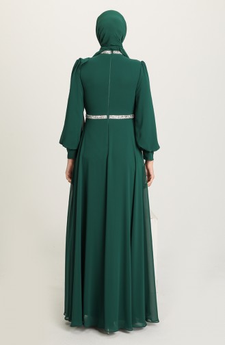 Smaragdgrün Hijab-Abendkleider 4917-05