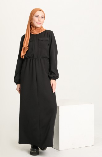 Black Hijab Dress 3012-04