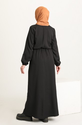 Black Hijab Dress 3012-04