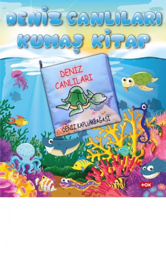 Tox Deniz Canlıları Kumaş Sessiz Kitap Bez Kitap Eğitici Oyuncak Yumuşak Ve Hışırtılı T059