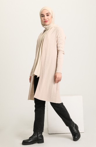 Beige Strickjacke 0002-03