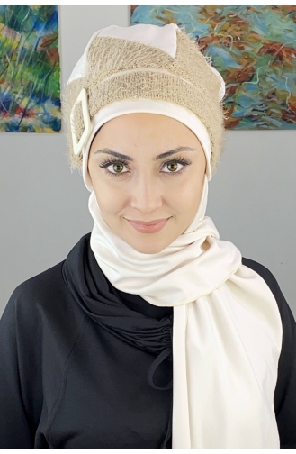 White Ready to Wear Turban 26EKM34-01