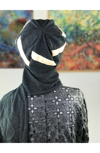 Black Ready to Wear Turban 21AŞ12EKM-01