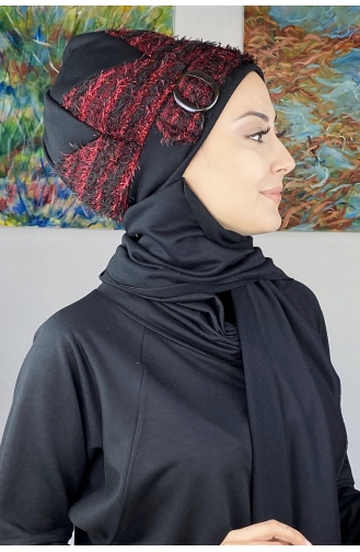 Weinrot Praktischer Turban 26EKM23-01