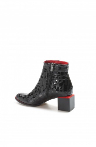 Schwarz Bot-bootie 064SZA638.Siyah Kroko