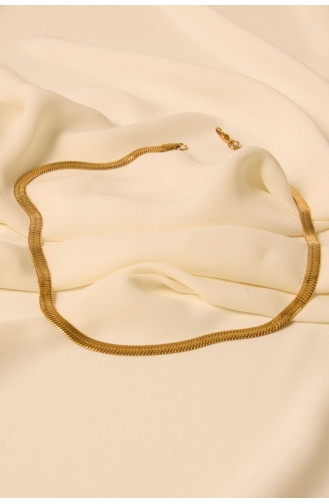 Gümüş Fransız Ezme Kolye 1206-01 Gold