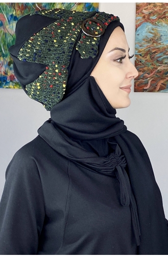 Dark Green Ready to Wear Turban 26EKM21-01