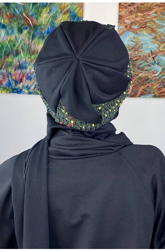 Dark Green Ready to Wear Turban 26EKM21-01