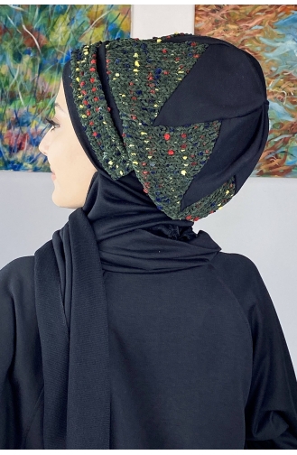 Dark Green Ready to Wear Turban 26EKM21-01