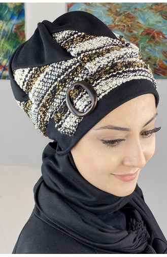 Schwarz Praktischer Turban 26EKM33-01