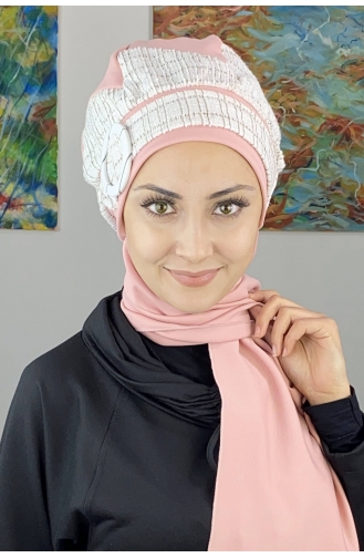 Powder Pink Ready to wear Turban 26EKM35-01