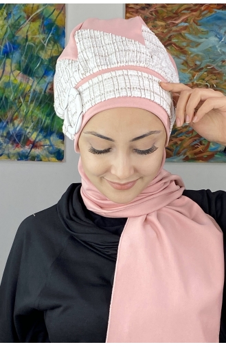 Powder Pink Ready to wear Turban 26EKM35-01