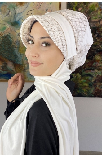 Cream Ready to wear Turban 26EKM13-01