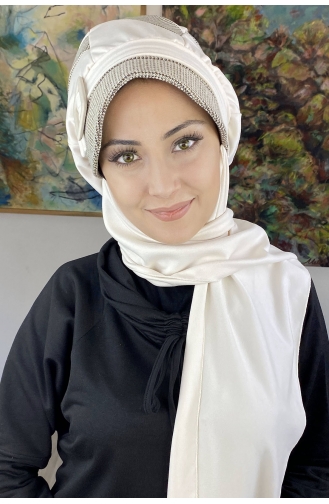 White Ready to Wear Turban 26EKM9-01