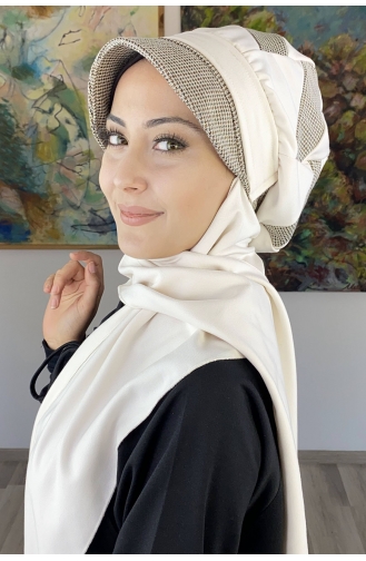 White Ready to Wear Turban 26EKM9-01
