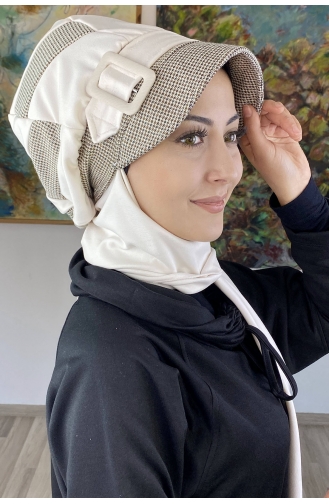 White Ready to Wear Turban 26EKM9-01