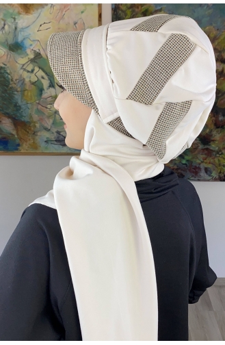 White Ready to Wear Turban 26EKM9-01