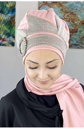 Pulverpink Praktischer Turban 26EKM29-01