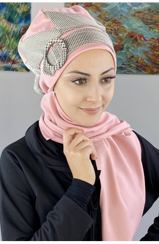 Light Pink Ready to Wear Turban 26EKM29-01