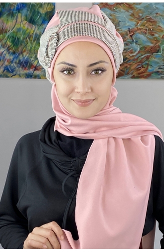 Pulverpink Praktischer Turban 26EKM29-01