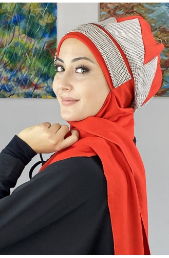 Red Ready to wear Turban 26EKM30-01