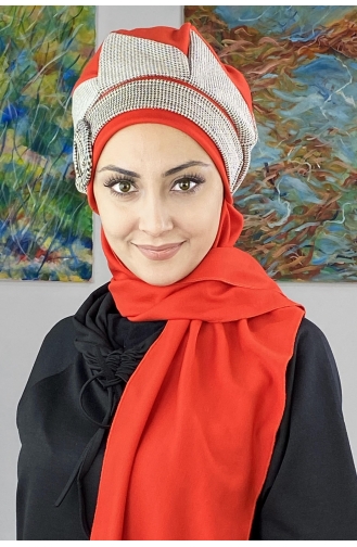 Red Ready to wear Turban 26EKM30-01