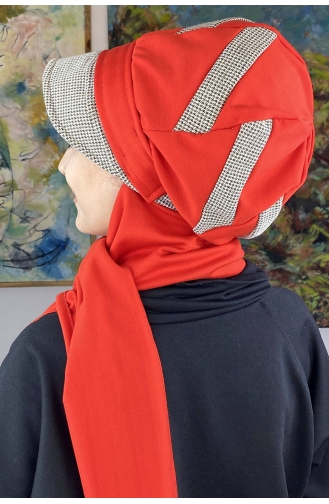Red Ready to Wear Turban 26EKM7-01