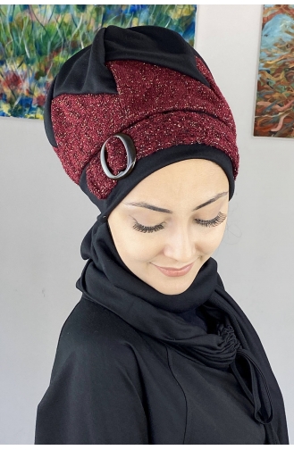 Claret Red Ready to Wear Turban 26EKM24-01