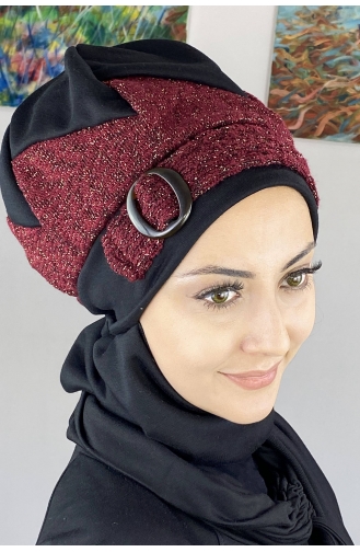 Claret Red Ready to Wear Turban 26EKM24-01