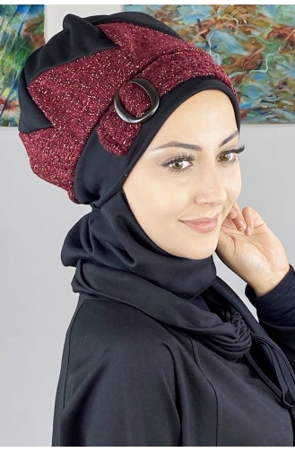 Claret Red Ready to Wear Turban 26EKM24-01
