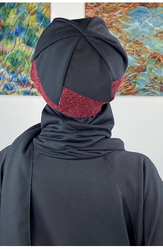 Claret Red Ready to Wear Turban 26EKM24-01
