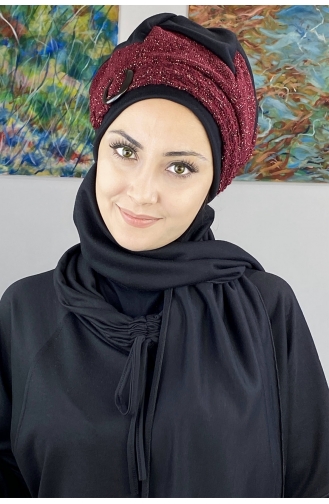 Claret Red Ready to Wear Turban 26EKM24-01