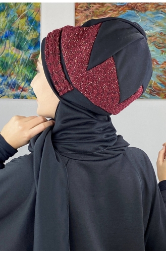 Claret Red Ready to Wear Turban 26EKM24-01